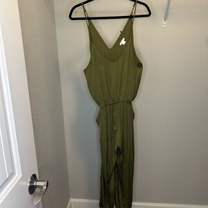 Olive Green Thin Strap Jumpsuit/Romper
